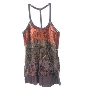 Free People Burnout Velvet Mini Dress Sz 2 NEW